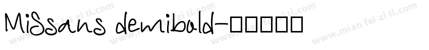 MiSsans demibold字体转换